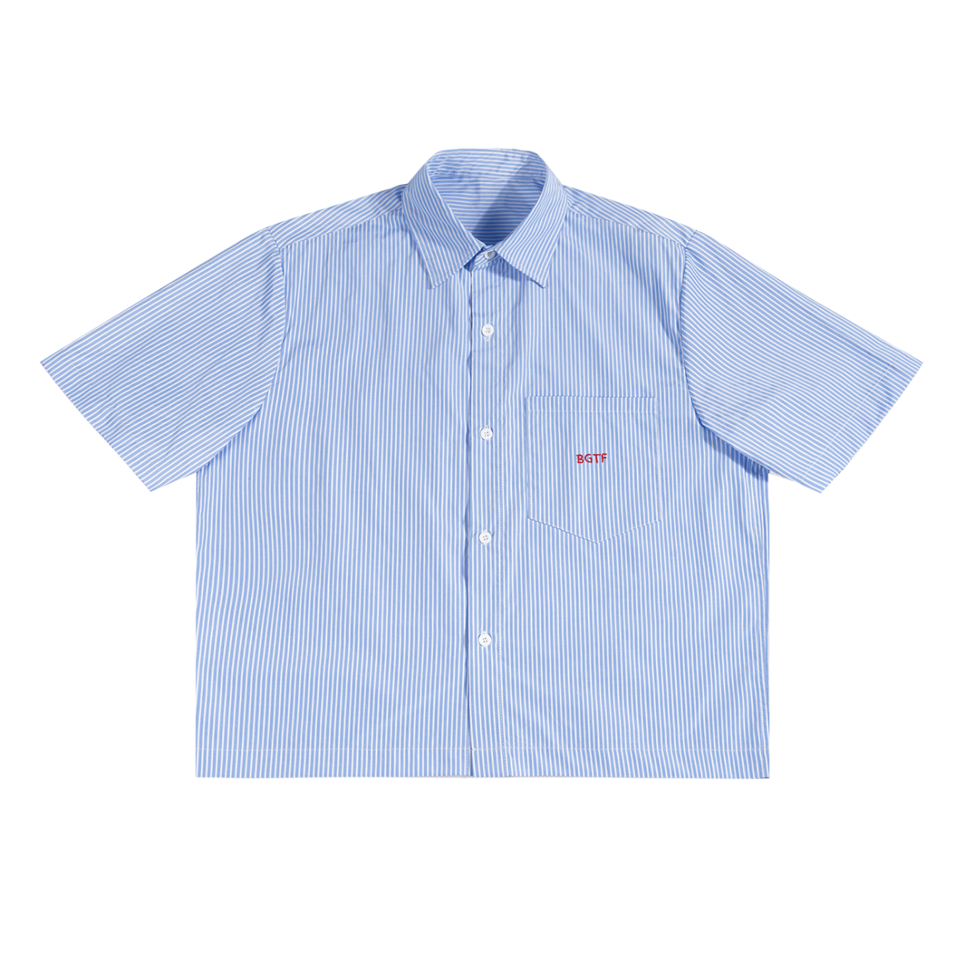BGTF Oversized Vertical Stripe Boxy Shirt